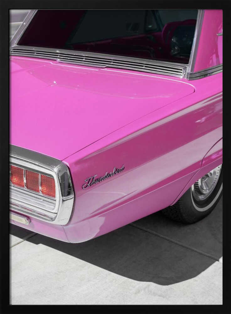 Vintage Pink 1965 Thunderbird - Stretched Canvas, Poster or Fine Art Print - I Heart Wall Art - Poster Print, Canvas Print or Framed Art Print