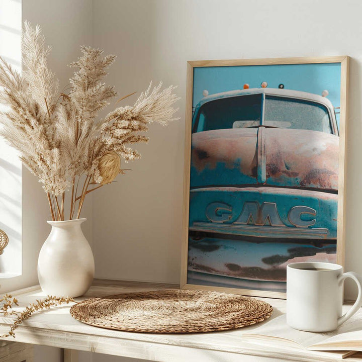 Vintage Rusted GMC Truck - Stretched Canvas, Poster or Fine Art Print - I Heart Wall Art - Poster Print, Canvas Print or Framed Art Print
