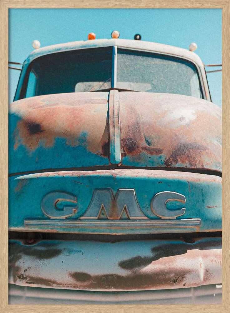 Vintage Rusted GMC Truck - Stretched Canvas, Poster or Fine Art Print - I Heart Wall Art - Poster Print, Canvas Print or Framed Art Print