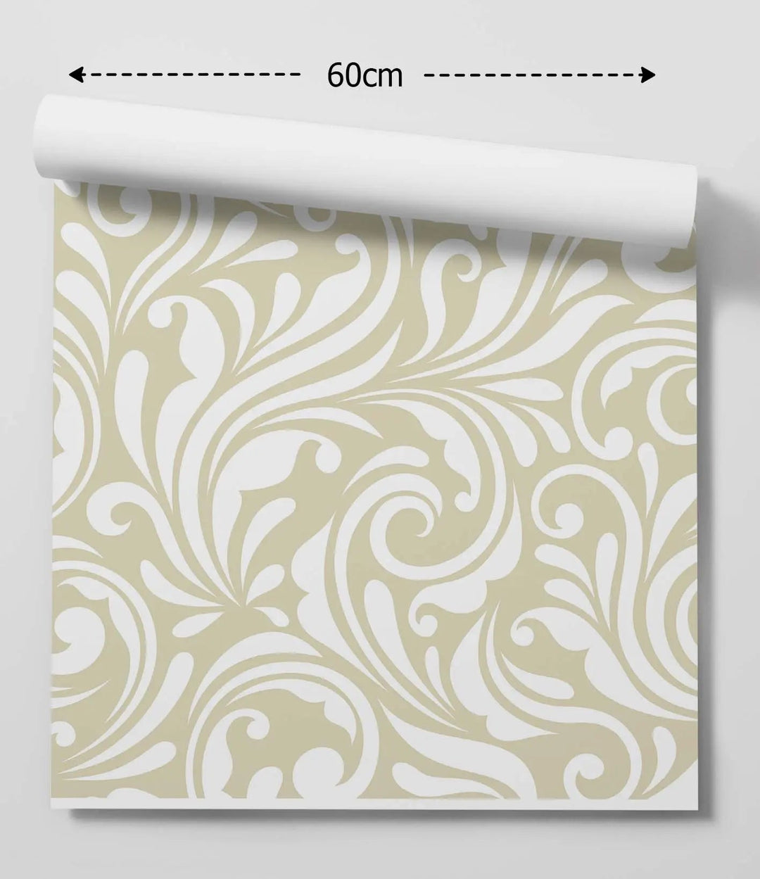Vintage Whirl Wallpaper in Wheat - Peel and Stick Removable Wallpaper I Heart Wall Art Australia