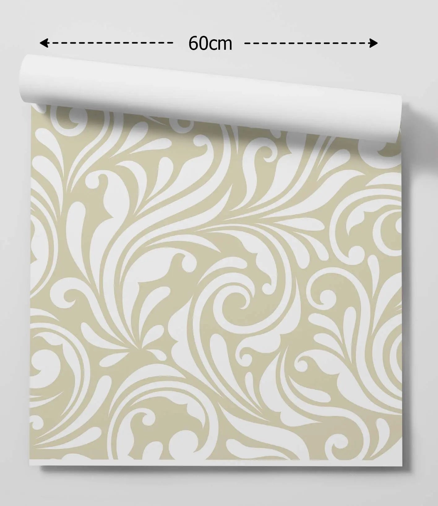 Vintage Whirl Wallpaper in Wheat - Peel and Stick Removable Wallpaper I Heart Wall Art Australia