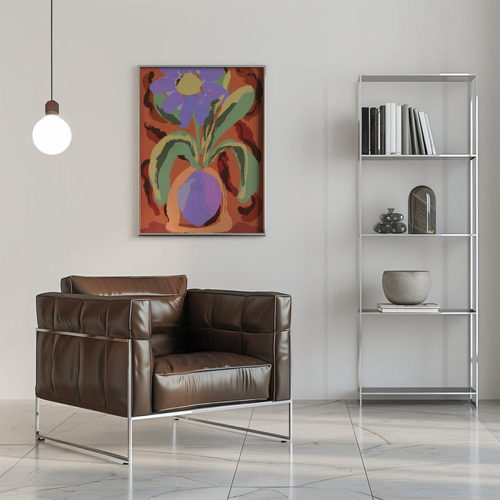 Violet Flower - Stretched Canvas, Poster or Fine Art Print I Heart Wall Art