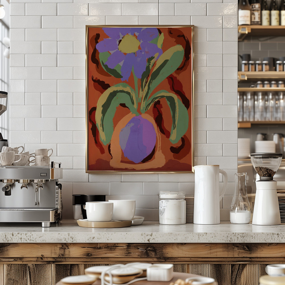 Violet Flower - Stretched Canvas, Poster or Fine Art Print I Heart Wall Art