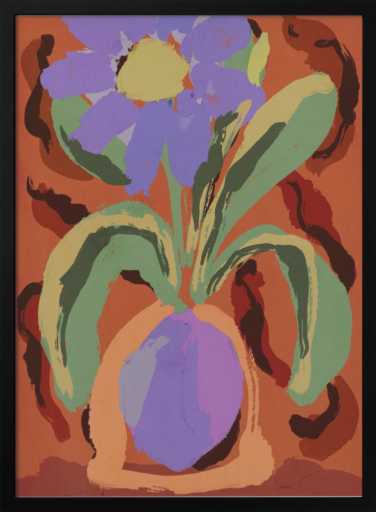 Violet Flower - Stretched Canvas, Poster or Fine Art Print I Heart Wall Art
