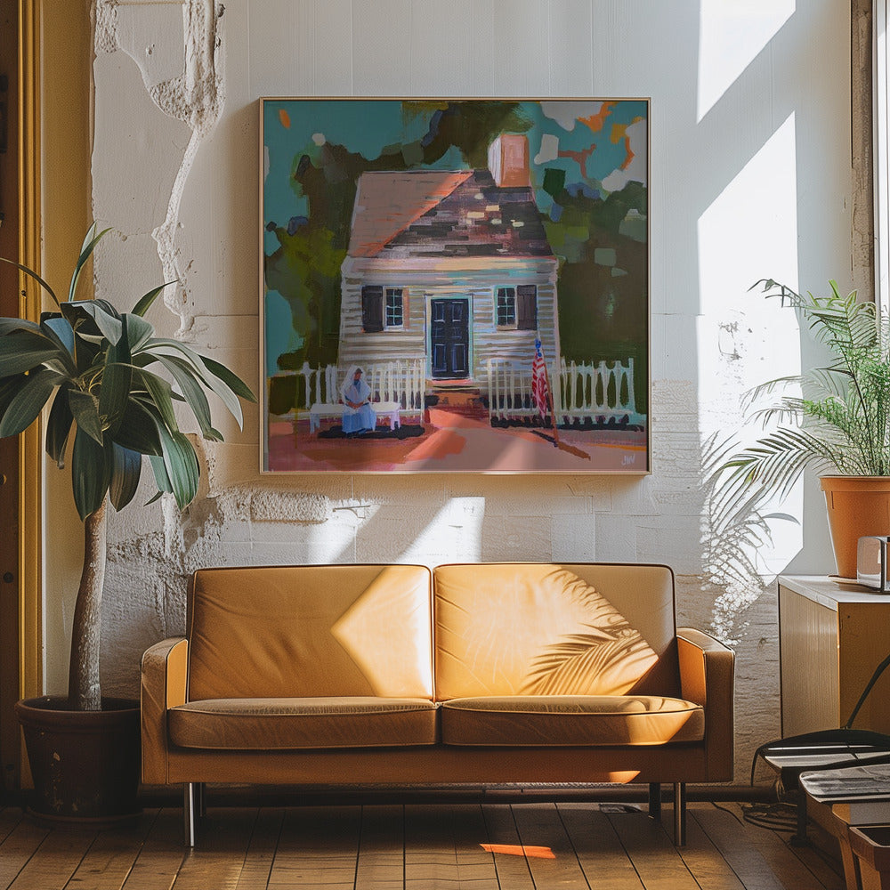 Virginia - Square Stretched Canvas, Poster or Fine Art Print I Heart Wall Art