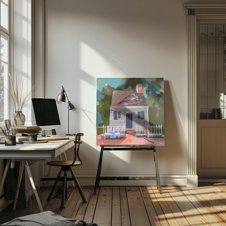 Virginia - Square Stretched Canvas, Poster or Fine Art Print I Heart Wall Art