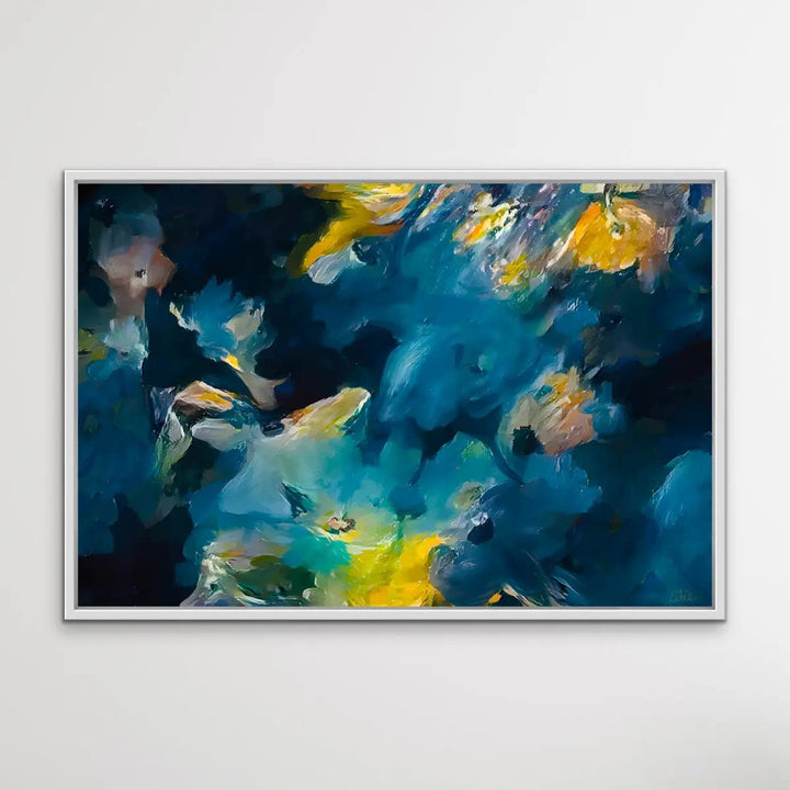 Vision - Limited Edition Blue and Yellow Abstract Floral Print - I Heart Wall Art