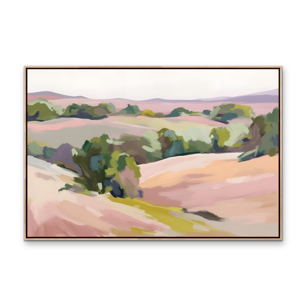 Vista - Australian Landscape Pastel Coastal Stretched Canvas or Fine Art Print - I Heart Wall Art - Poster Print, Canvas Print or Framed Art Print
