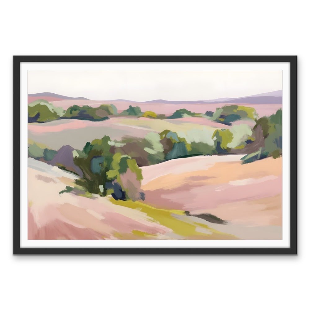 Vista - Australian Landscape Pastel Coastal Stretched Canvas or Fine Art Print - I Heart Wall Art - Poster Print, Canvas Print or Framed Art Print
