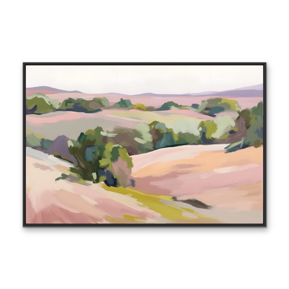 Vista - Australian Landscape Pastel Coastal Stretched Canvas or Fine Art Print - I Heart Wall Art - Poster Print, Canvas Print or Framed Art Print
