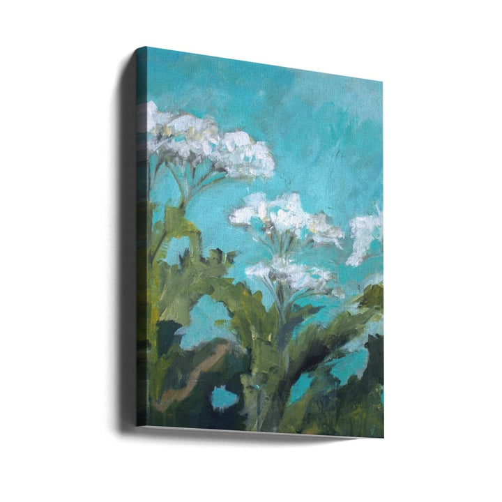 Vita Blommor - Stretched Canvas, Poster or Fine Art Print - I Heart Wall Art - Poster Print, Canvas Print or Framed Art Print