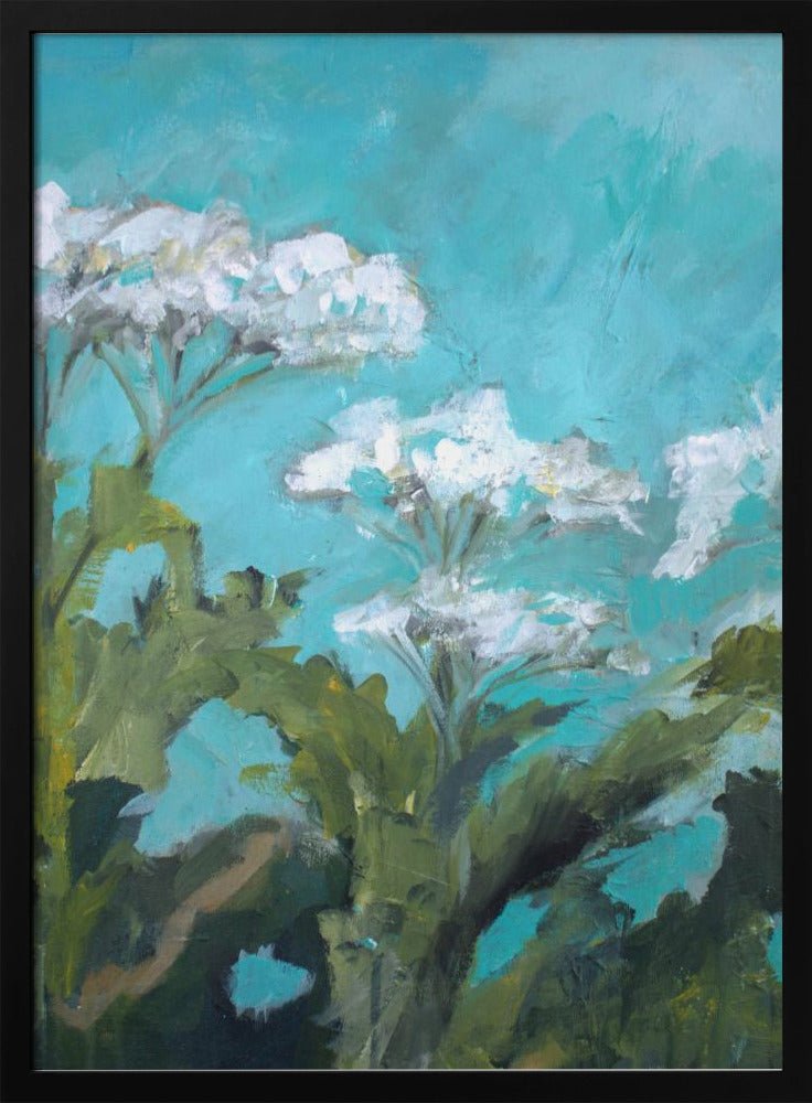 Vita Blommor - Stretched Canvas, Poster or Fine Art Print - I Heart Wall Art - Poster Print, Canvas Print or Framed Art Print