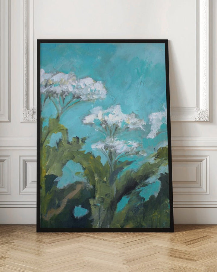 Vita Blommor - Stretched Canvas, Poster or Fine Art Print - I Heart Wall Art - Poster Print, Canvas Print or Framed Art Print