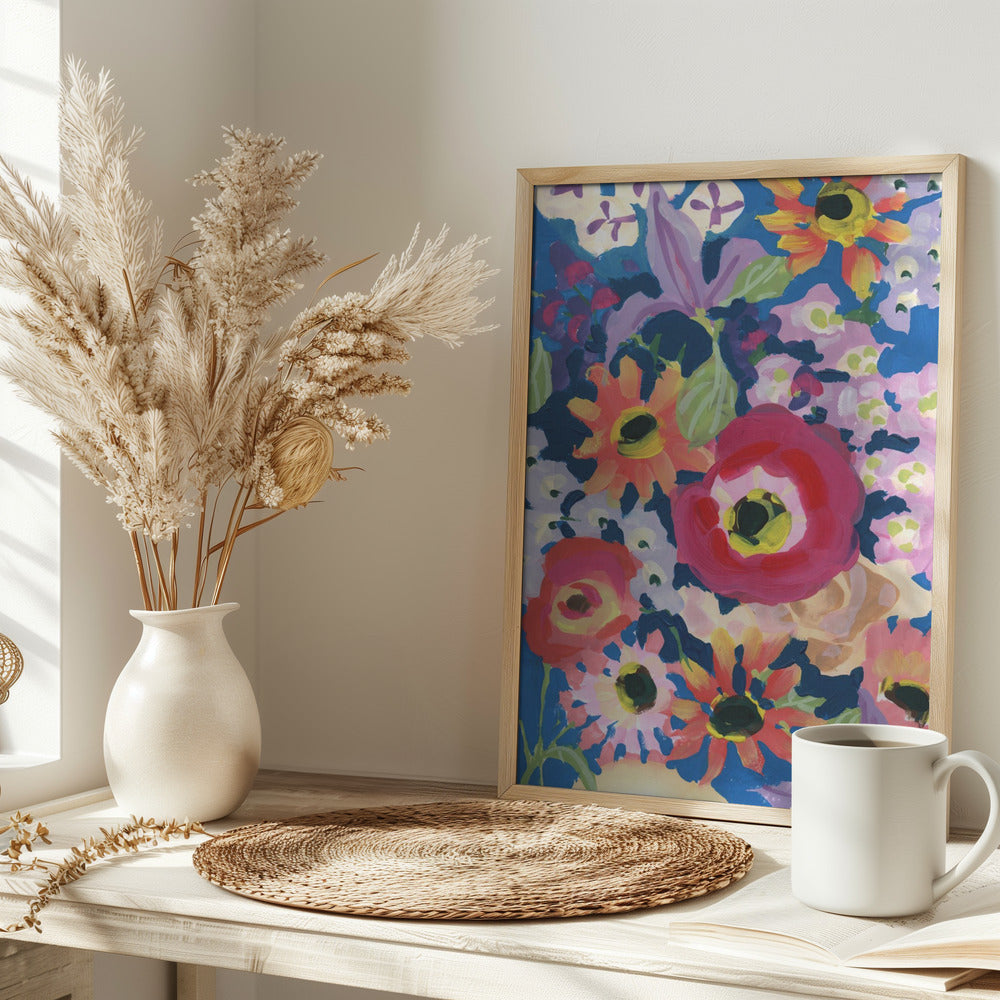 Viva MAgenta Poppy - Stretched Canvas, Poster or Fine Art Print I Heart Wall Art