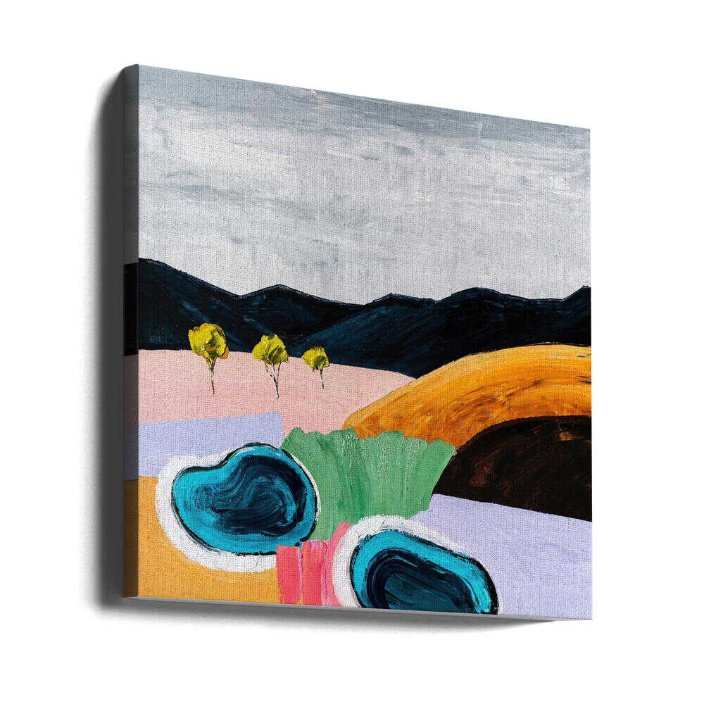Vivid Abstract Landscape - Square Stretched Canvas, Poster or Fine Art Print by Angela Hawkey - I Heart Wall Art - Poster Print, Canvas Print or Framed Art Print