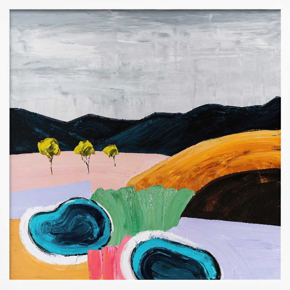 Vivid Abstract Landscape - Square Stretched Canvas, Poster or Fine Art Print by Angela Hawkey - I Heart Wall Art - Poster Print, Canvas Print or Framed Art Print