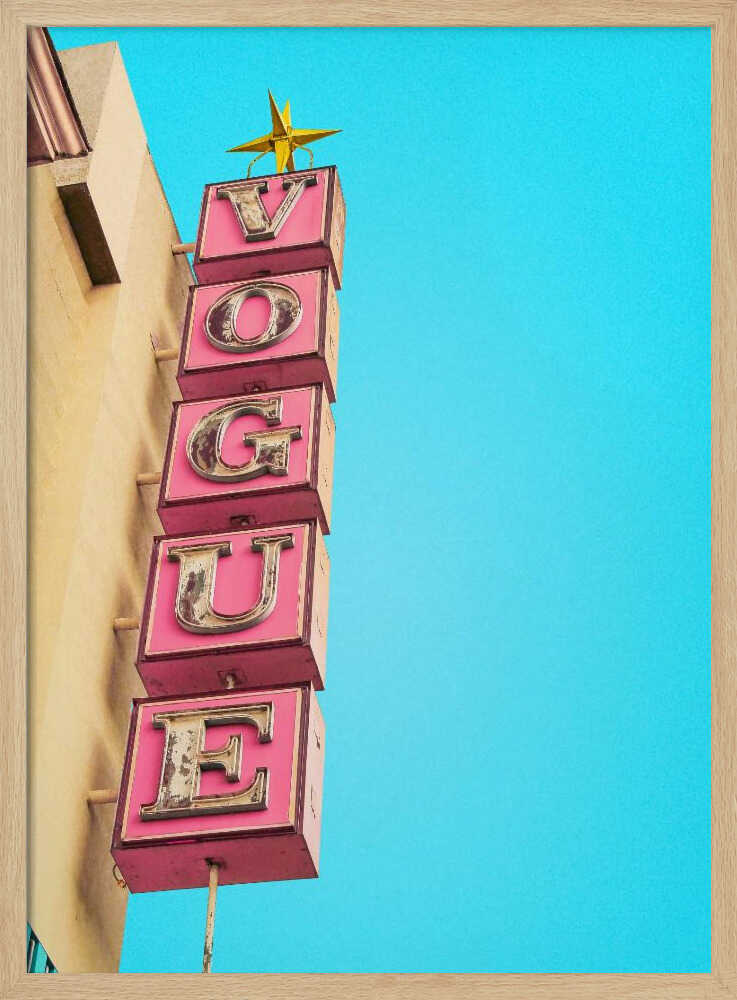 Vogue Theatre Sign in Hollywood - Stretched Canvas, Poster or Fine Art Print - I Heart Wall Art - Poster Print, Canvas Print or Framed Art Print