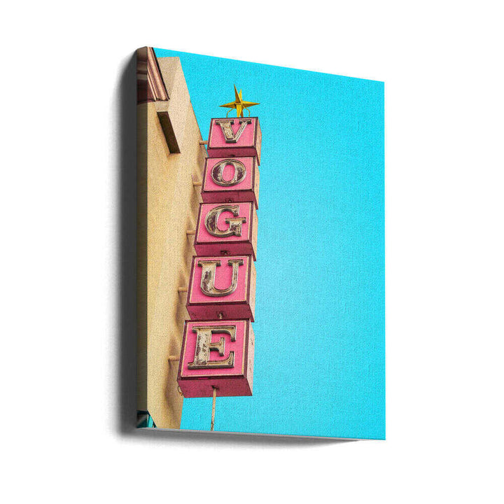 Vogue Theatre Sign in Hollywood - Stretched Canvas, Poster or Fine Art Print - I Heart Wall Art - Poster Print, Canvas Print or Framed Art Print