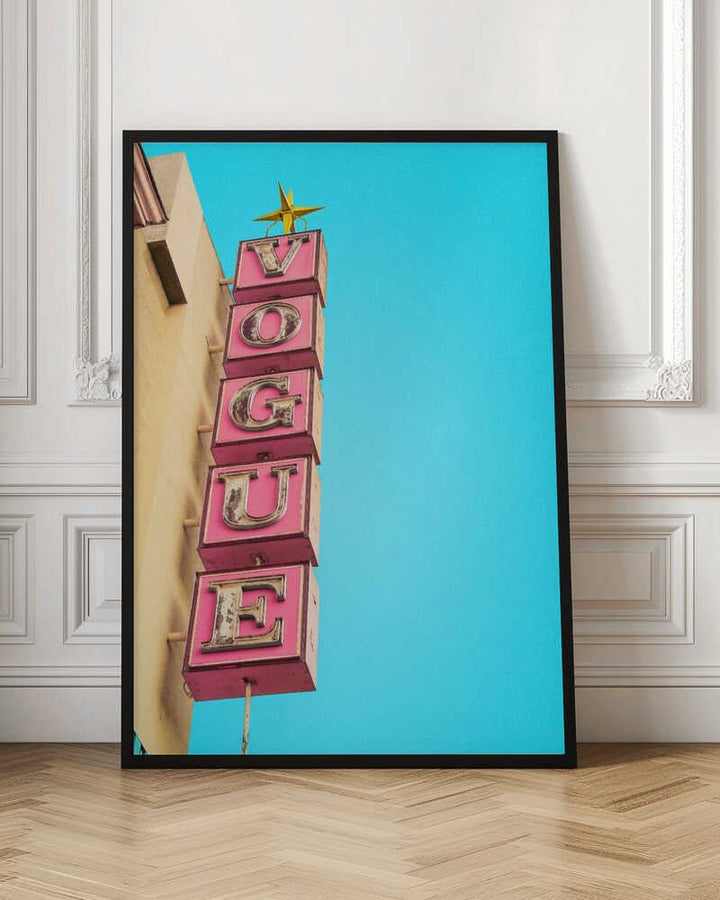 Vogue Theatre Sign in Hollywood - Stretched Canvas, Poster or Fine Art Print - I Heart Wall Art - Poster Print, Canvas Print or Framed Art Print