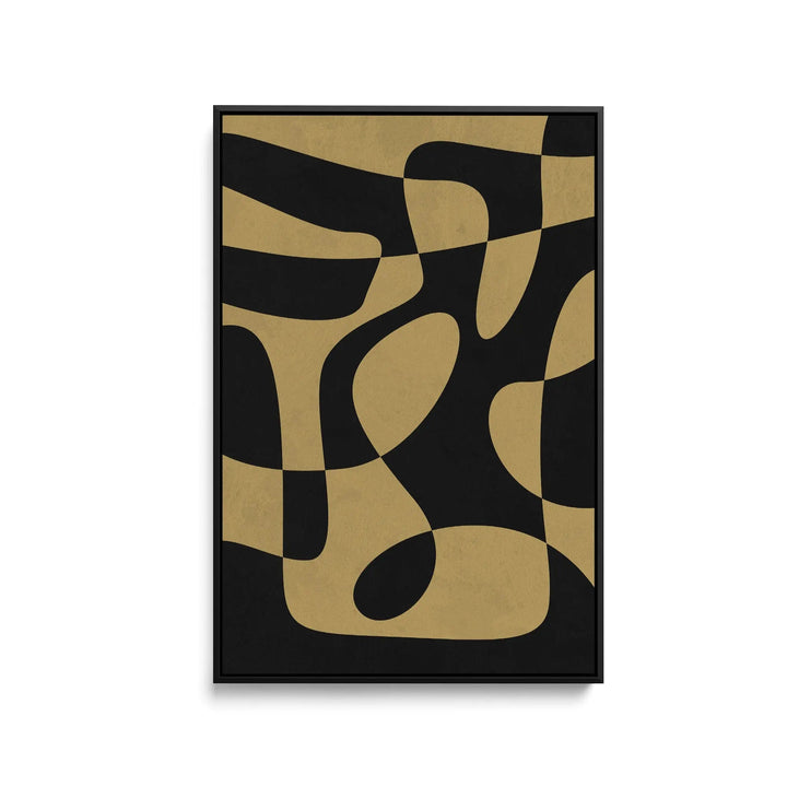 Wabi Sabi Contrast in Black and Beige by Paint It Black Studio -  Stretched Canvas Print or Framed Fine Art Print - Artwork I Heart Wall Art Australia 