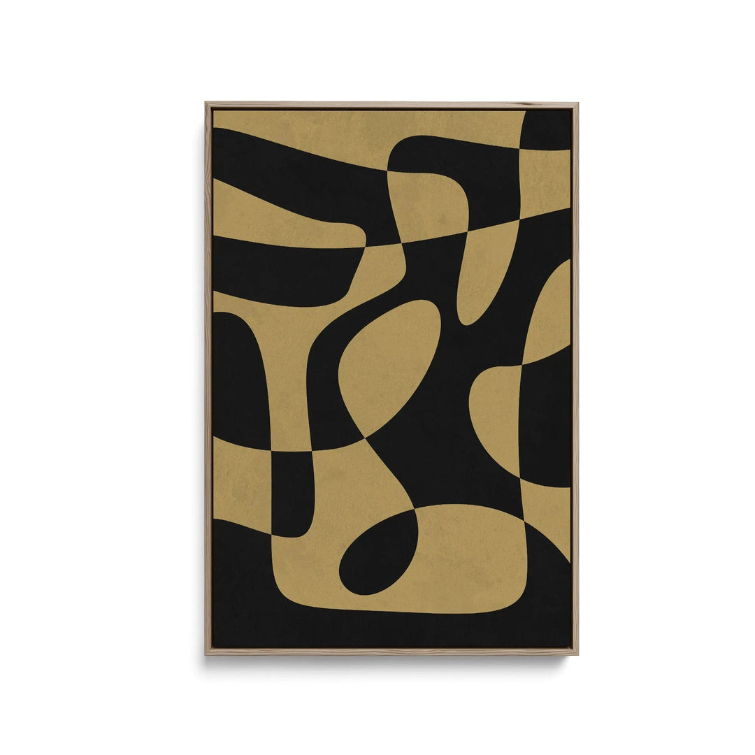 Wabi Sabi Contrast in Black and Beige by Paint It Black Studio -  Stretched Canvas Print or Framed Fine Art Print - Artwork I Heart Wall Art Australia 
