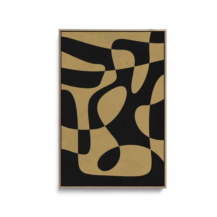 Wabi Sabi Contrast in Black and Beige by Paint It Black Studio -  Stretched Canvas Print or Framed Fine Art Print - Artwork I Heart Wall Art Australia 