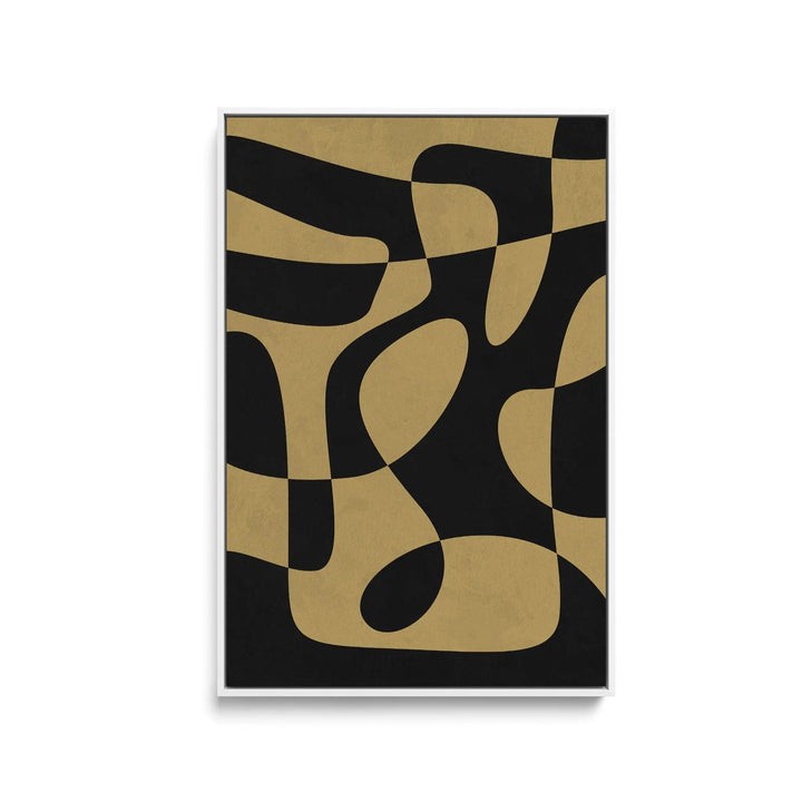 Wabi Sabi Contrast in Black and Beige by Paint It Black Studio -  Stretched Canvas Print or Framed Fine Art Print - Artwork I Heart Wall Art Australia 