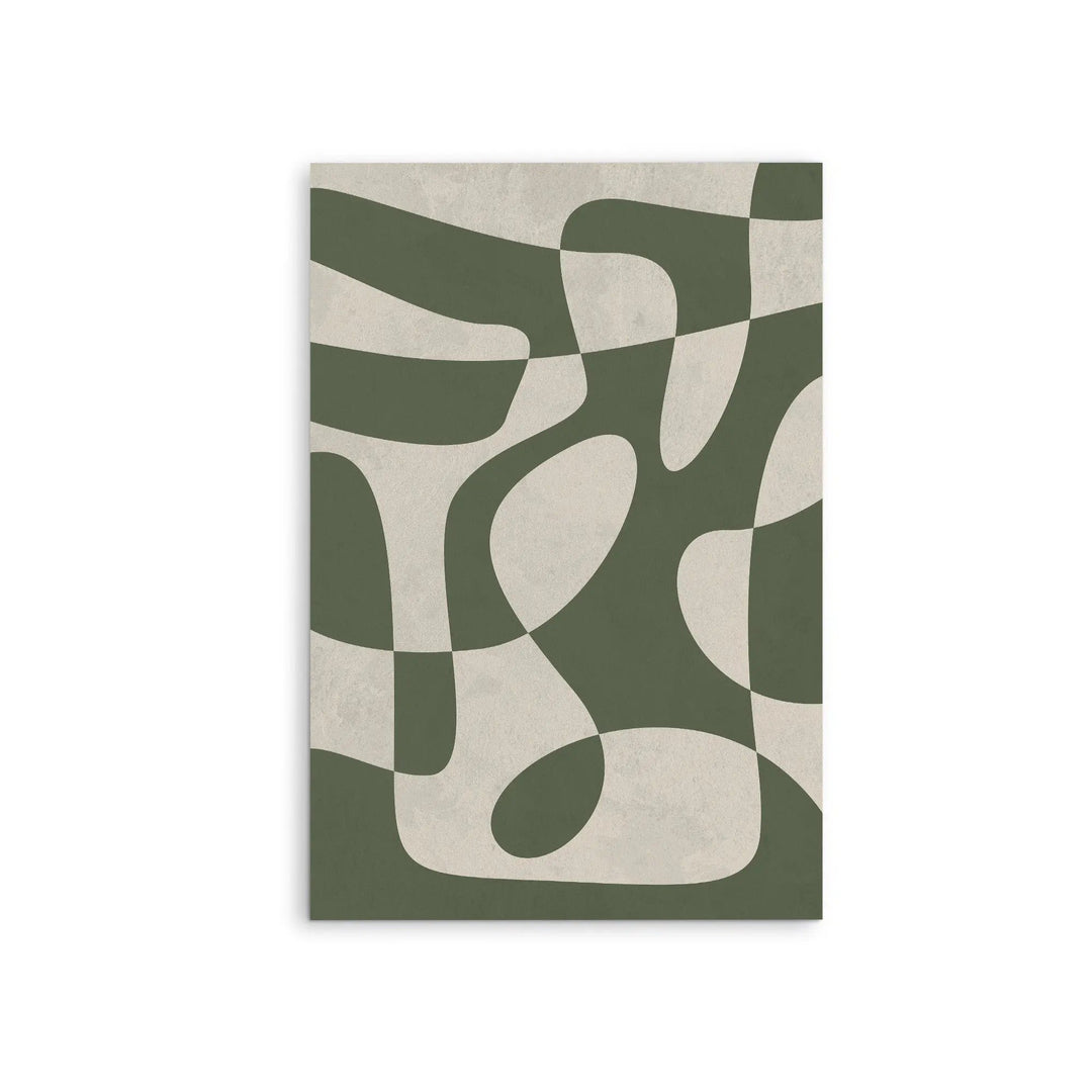 Wabi Sabi Contrast in Green by Paint It Black Studio -  Stretched Canvas Print or Framed Fine Art Print - Artwork I Heart Wall Art Australia 