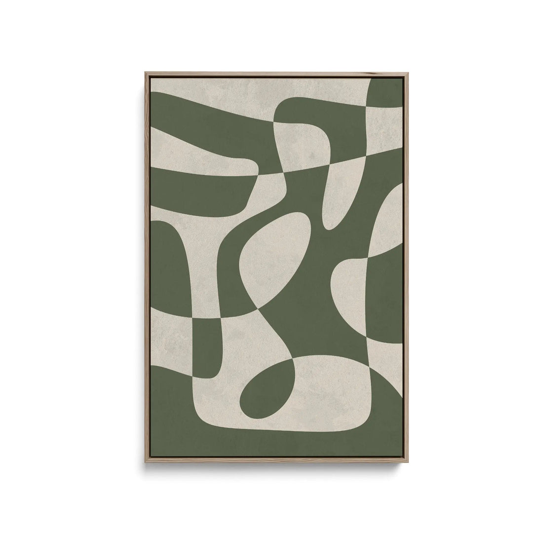 Wabi Sabi Contrast in Green by Paint It Black Studio -  Stretched Canvas Print or Framed Fine Art Print - Artwork I Heart Wall Art Australia 