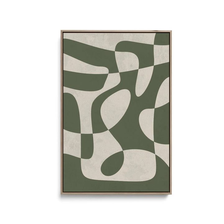 Wabi Sabi Contrast in Green by Paint It Black Studio -  Stretched Canvas Print or Framed Fine Art Print - Artwork I Heart Wall Art Australia 