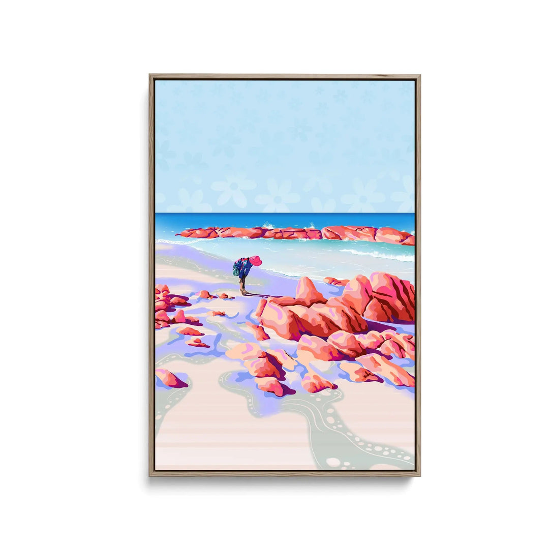 Wading By Unratio - Stretched Canvas Print or Framed Fine Art Print - Artwork I Heart Wall Art Australia 