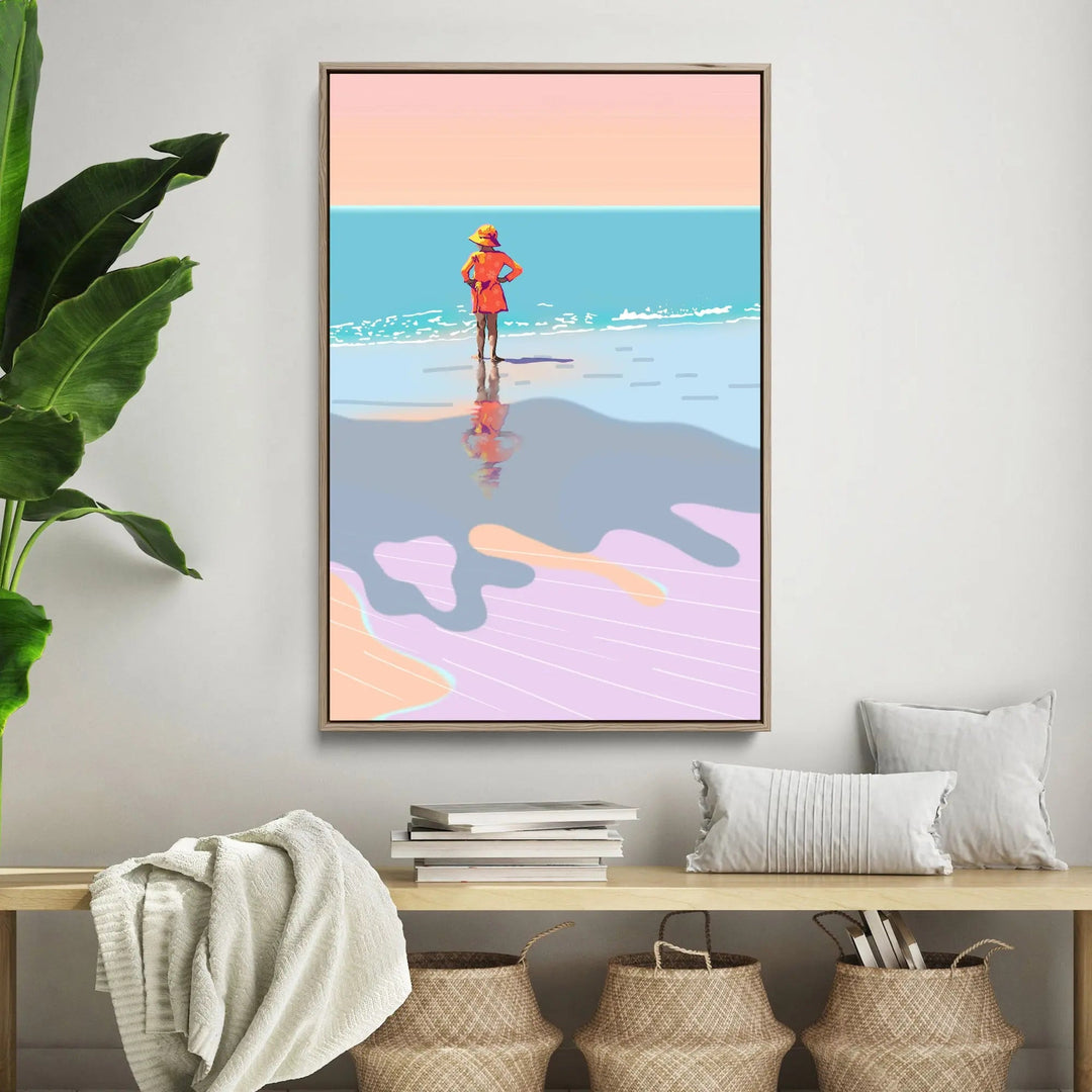 Waiting By Unratio - Stretched Canvas Print or Framed Fine Art Print - Artwork I Heart Wall Art Australia 