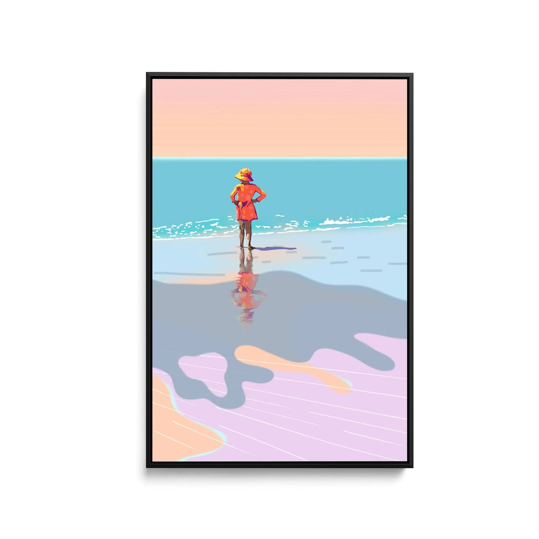 Waiting By Unratio - Stretched Canvas Print or Framed Fine Art Print - Artwork I Heart Wall Art Australia 