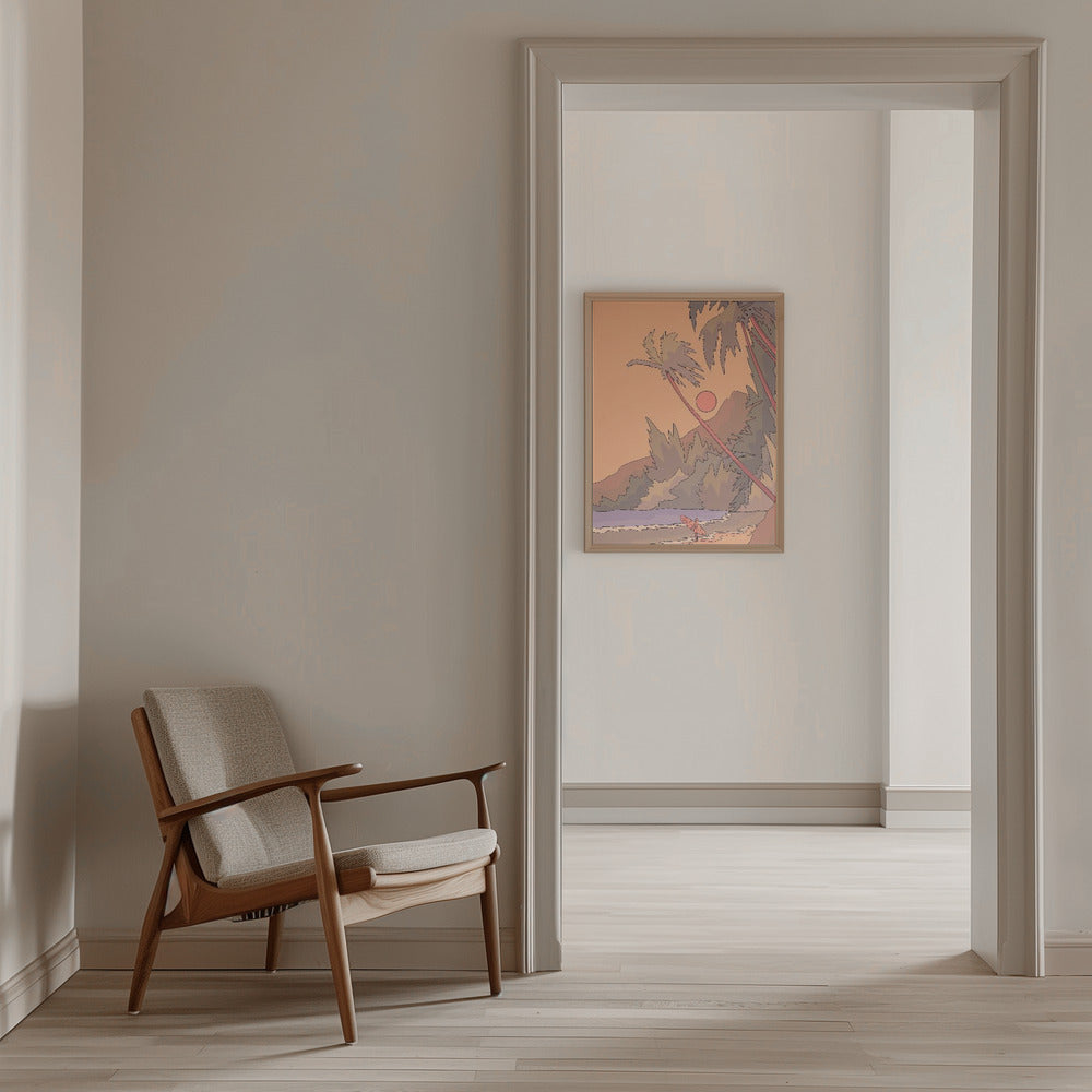 Waiting for a Wave - Stretched Canvas, Poster or Fine Art Print I Heart Wall Art