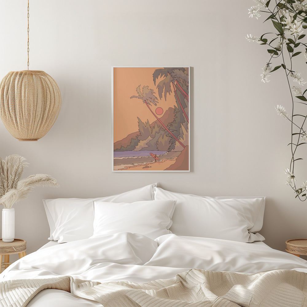 Waiting for a Wave - Stretched Canvas, Poster or Fine Art Print I Heart Wall Art