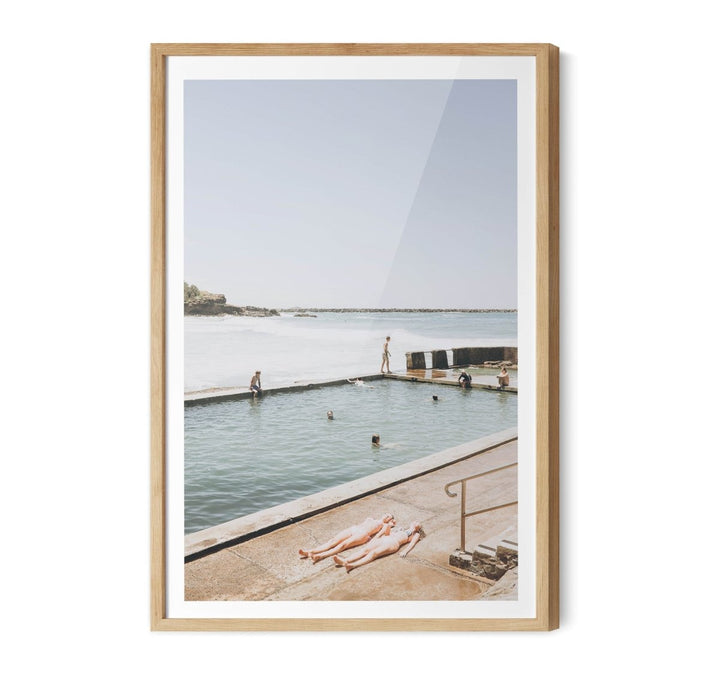 Waiting For the Water - Australian Ocean Pool Beach Photographic Print by Edwina Cameron - I Heart Wall Art - Poster Print, Canvas Print or Framed Art Print