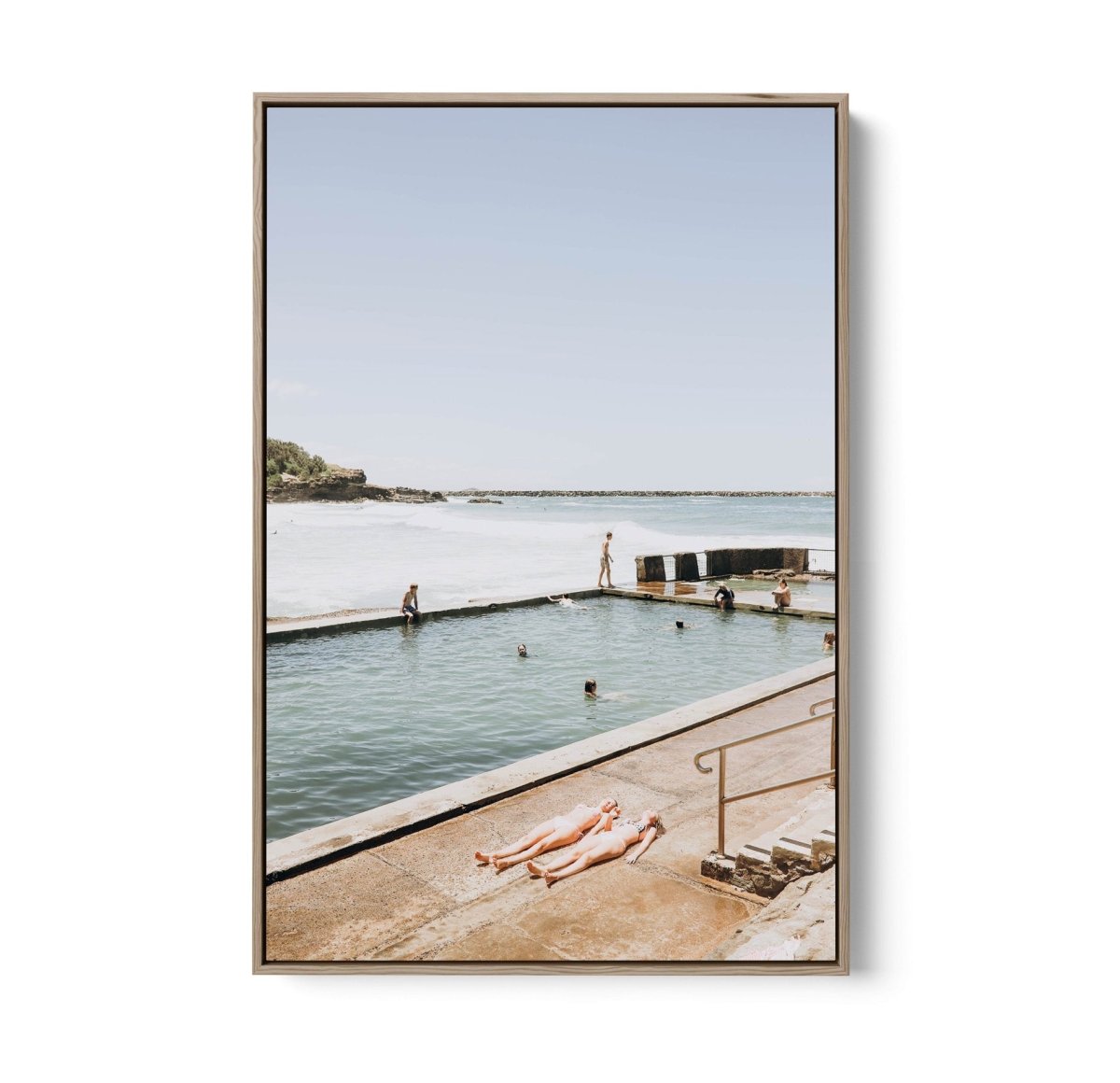 Waiting For the Water - Australian Ocean Pool Beach Photographic Print by Edwina Cameron - I Heart Wall Art - Poster Print, Canvas Print or Framed Art Print