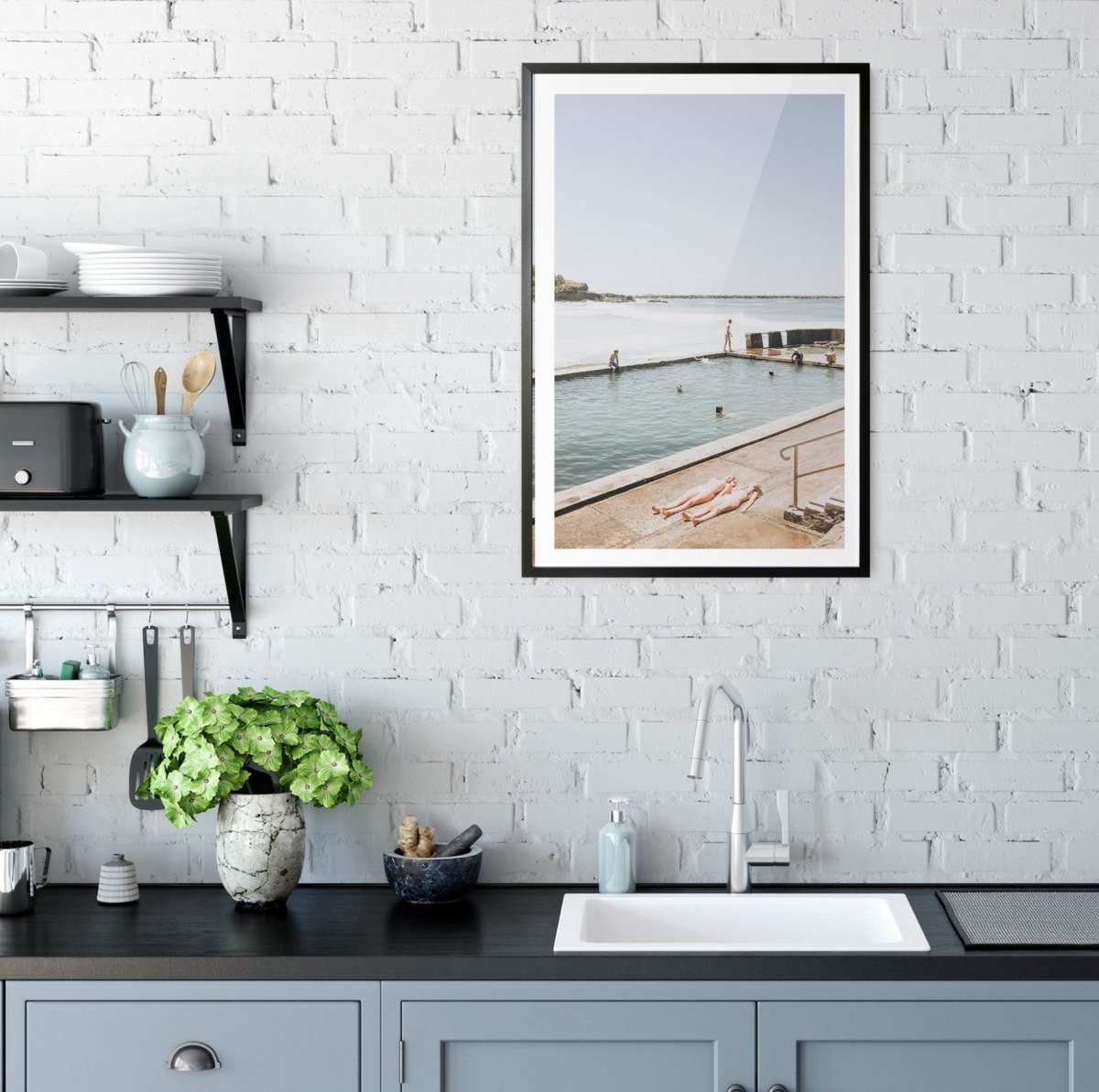 Waiting For the Water - Australian Ocean Pool Beach Photographic Print by Edwina Cameron - I Heart Wall Art - Poster Print, Canvas Print or Framed Art Print