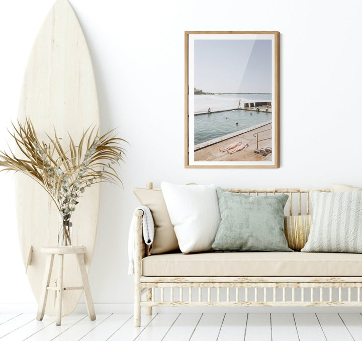 Waiting For the Water - Australian Ocean Pool Beach Photographic Print by Edwina Cameron - I Heart Wall Art - Poster Print, Canvas Print or Framed Art Print