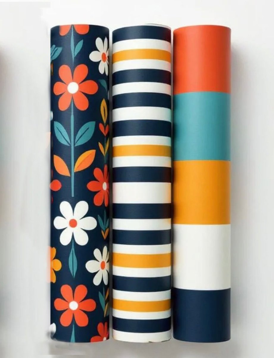 Wallpaper Sample Bundle - Three 30x30cm Peel and Stick Wallpaper Samples - I Heart Wall Art - Poster Print, Canvas Print or Framed Art Print