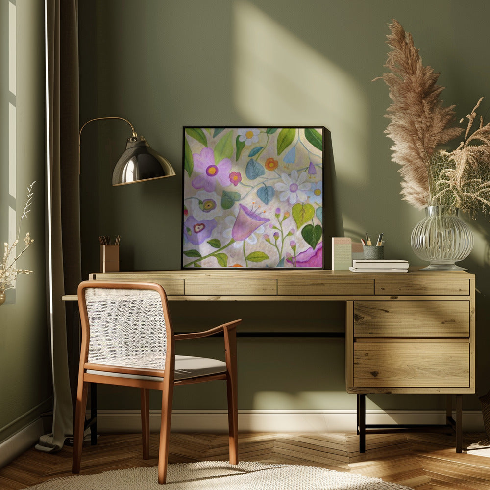 Warm Spring Breeze - Square Stretched Canvas, Poster or Fine Art Print I Heart Wall Art