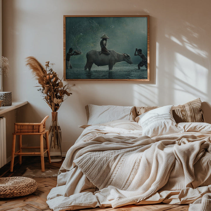 Water Buffalo - Stretched Canvas, Poster or Fine Art Print I Heart Wall Art