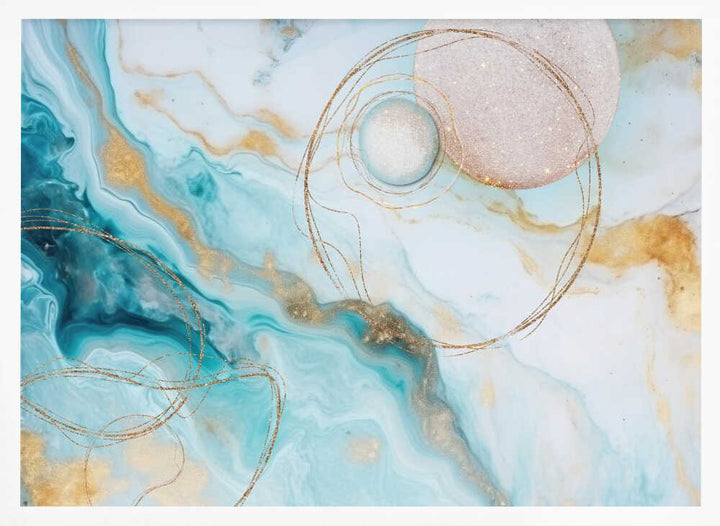 Water Galaxy Aqua - Stretched Canvas, Poster or Fine Art Print - I Heart Wall Art - Poster Print, Canvas Print or Framed Art Print