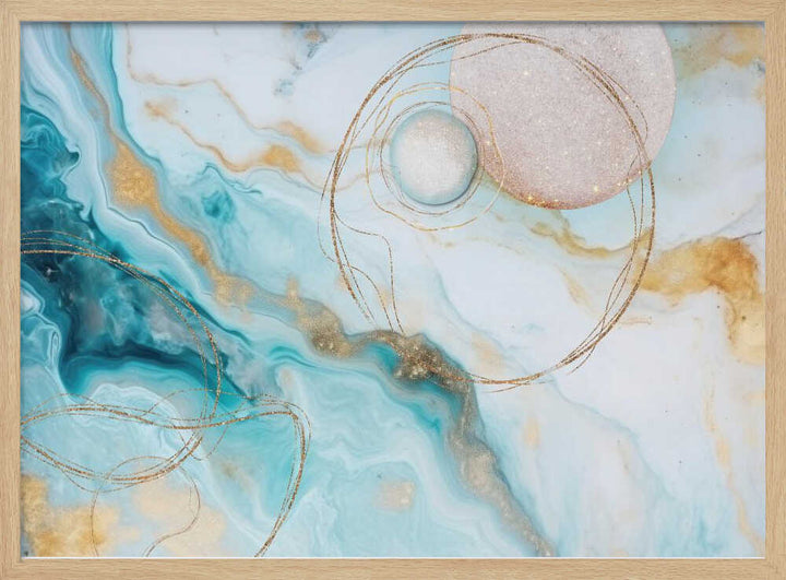Water Galaxy Aqua - Stretched Canvas, Poster or Fine Art Print - I Heart Wall Art - Poster Print, Canvas Print or Framed Art Print