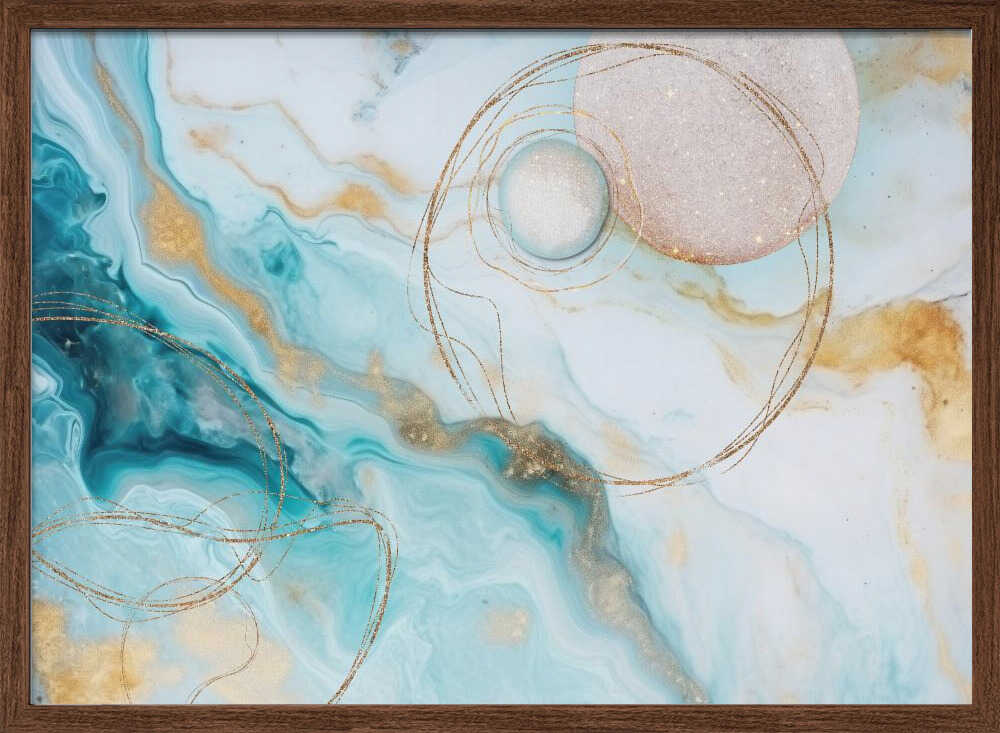 Water Galaxy Aqua - Stretched Canvas, Poster or Fine Art Print - I Heart Wall Art - Poster Print, Canvas Print or Framed Art Print