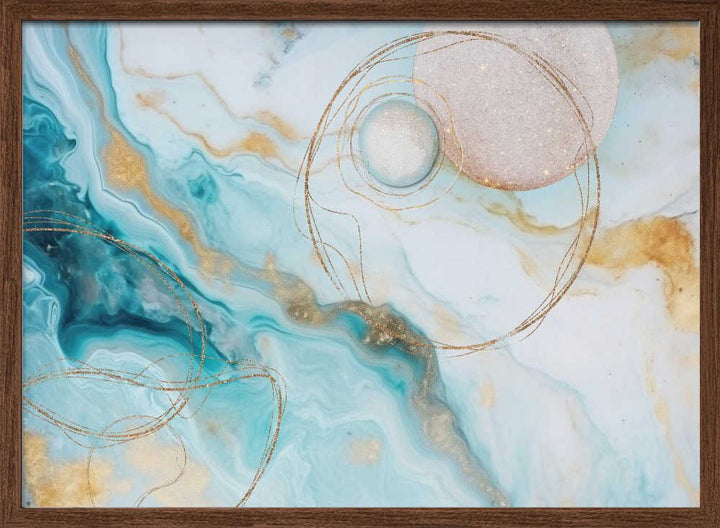 Water Galaxy Aqua - Stretched Canvas, Poster or Fine Art Print - I Heart Wall Art - Poster Print, Canvas Print or Framed Art Print
