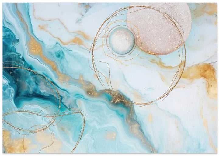 Water Galaxy Aqua - Stretched Canvas, Poster or Fine Art Print - I Heart Wall Art - Poster Print, Canvas Print or Framed Art Print