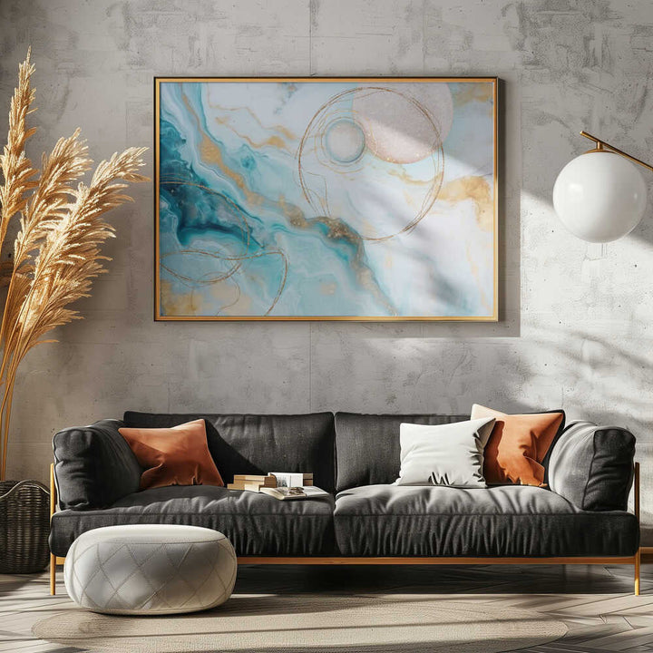 Water Galaxy Aqua - Stretched Canvas, Poster or Fine Art Print - I Heart Wall Art - Poster Print, Canvas Print or Framed Art Print
