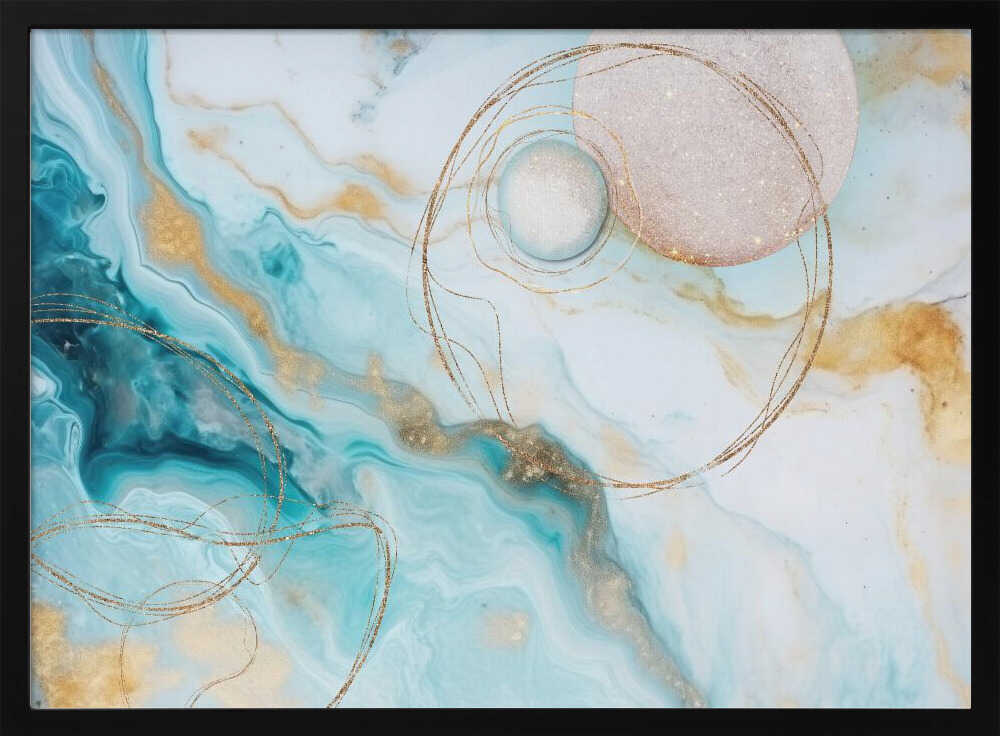 Water Galaxy Aqua - Stretched Canvas, Poster or Fine Art Print - I Heart Wall Art - Poster Print, Canvas Print or Framed Art Print