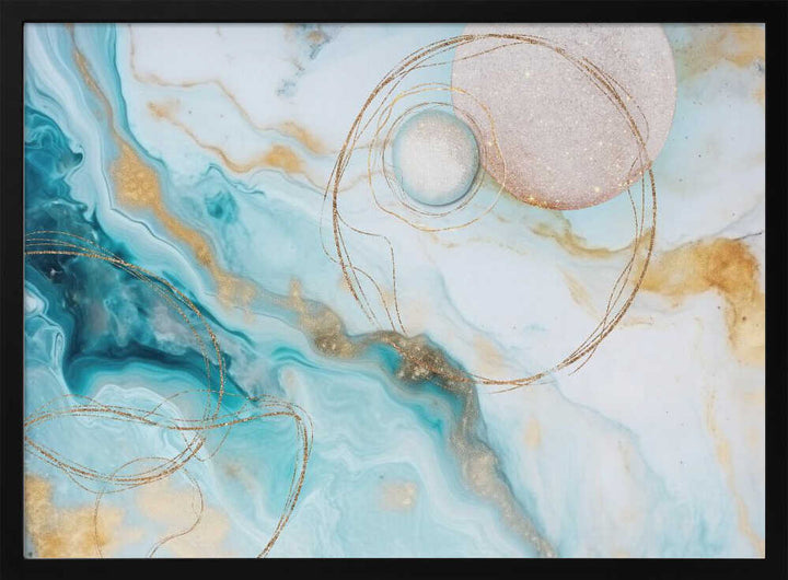 Water Galaxy Aqua - Stretched Canvas, Poster or Fine Art Print - I Heart Wall Art - Poster Print, Canvas Print or Framed Art Print